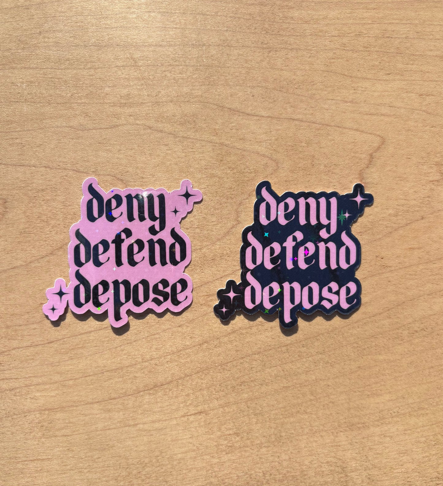 Deny Defend Depose Sticker