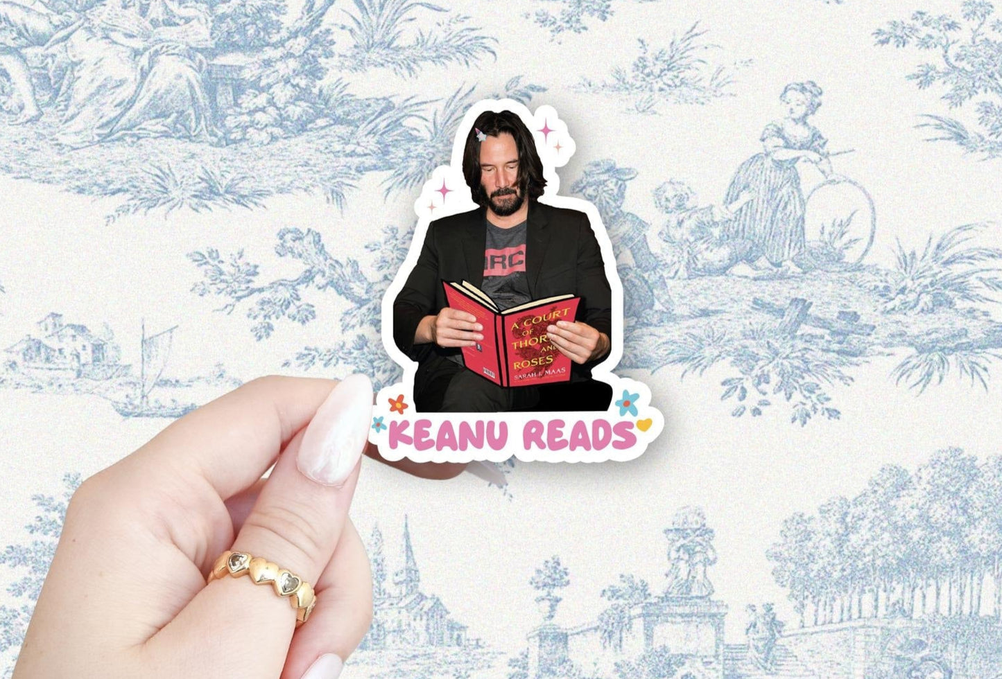 Keanu Reads Sticker