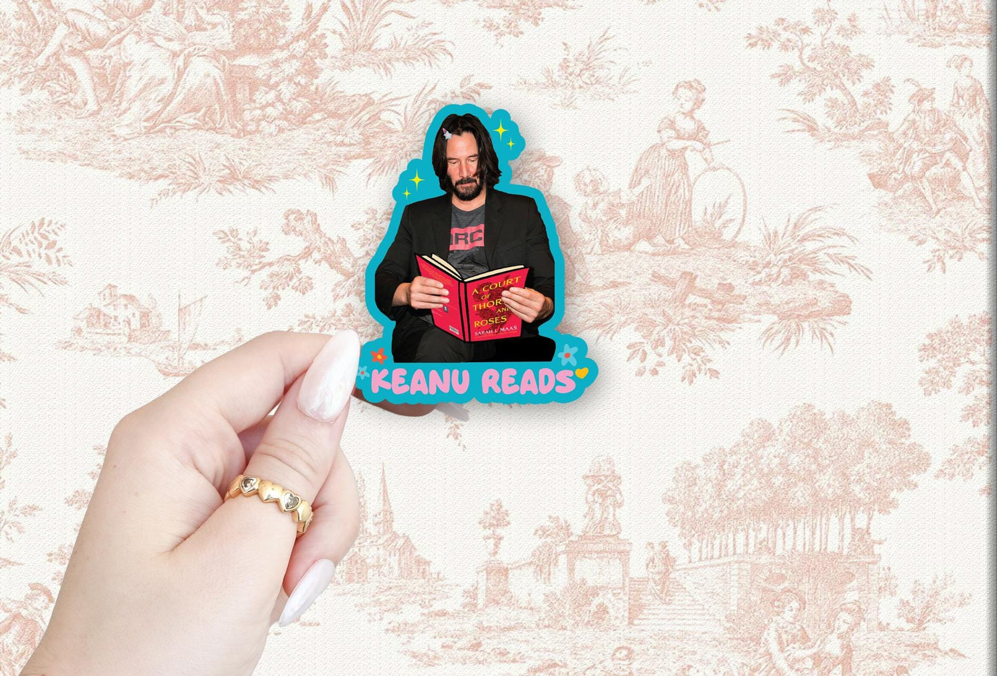 Keanu Reads Sticker