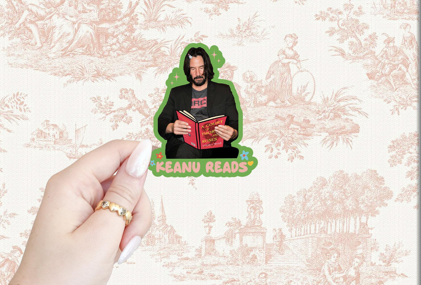 Keanu Reads Sticker