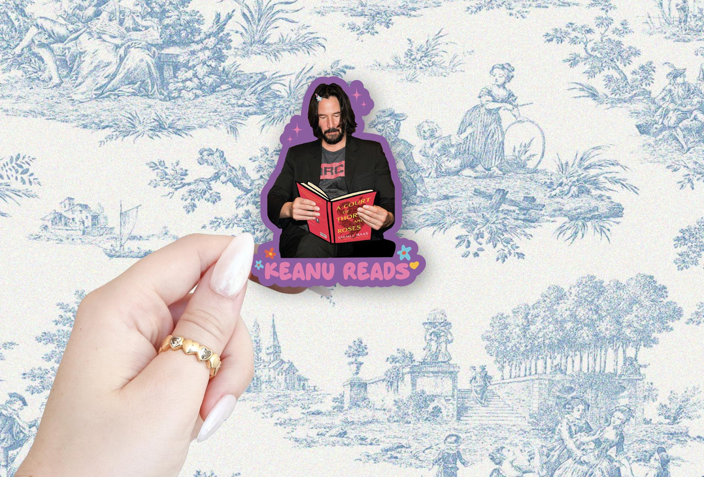 Keanu Reads Sticker