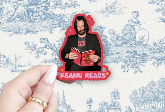 Keanu Reads Sticker